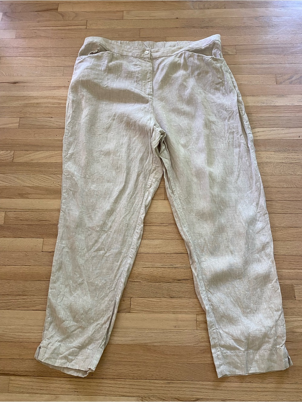 Chicos linen lightweight Euro summer breezy beachy coastal quiet luxury trousers